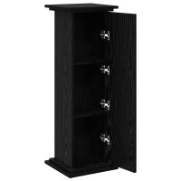 Produktbild för Displayställ med hylla Svart Ek 31 x 30 x 90 cm Konstruerat trä