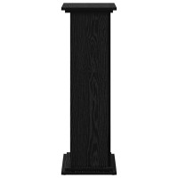 Produktbild för Displayställ med hylla Svart Ek 31 x 30 x 90 cm Konstruerat trä