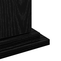 Produktbild för Displayställ med hylla Svart Ek 31 x 30 x 90 cm Konstruerat trä