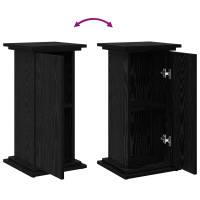 Produktbild för Displayställ med hylla Svart Ek 31 x 30 x 60 cm Konstruerat trä