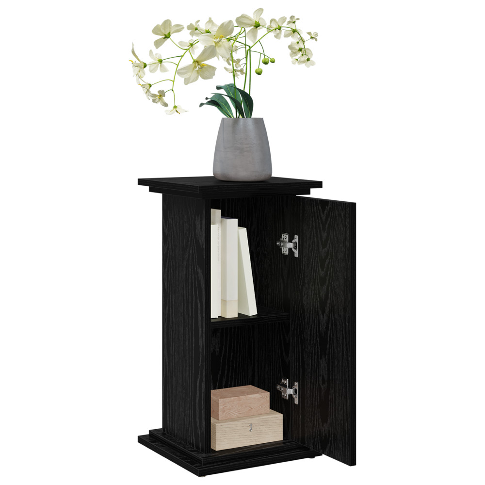 Produktbild för Displayställ med hylla Svart Ek 31 x 30 x 60 cm Konstruerat trä