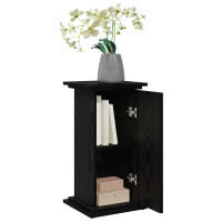 Produktbild för Displayställ med hylla Svart Ek 31 x 30 x 60 cm Konstruerat trä