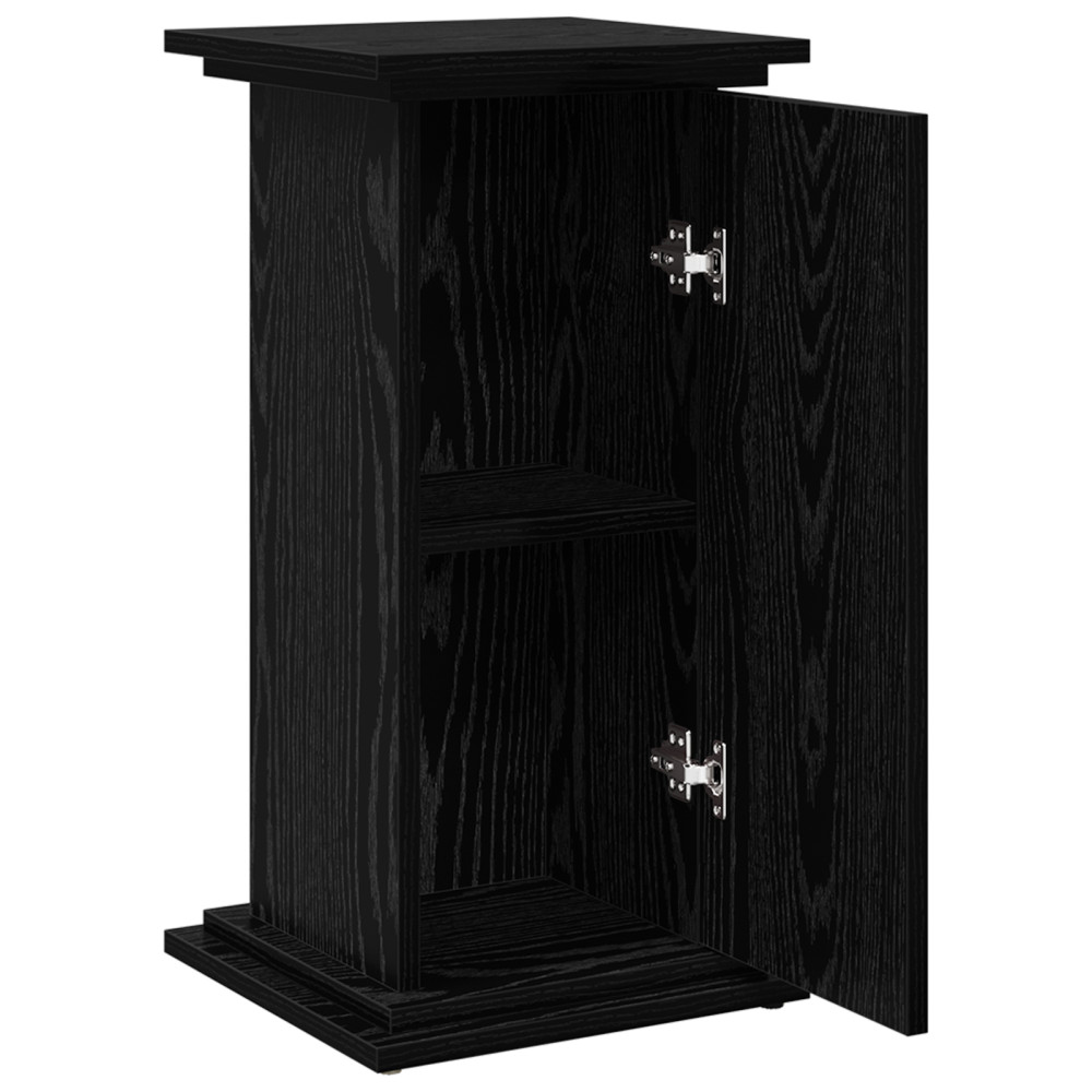 Produktbild för Displayställ med hylla Svart Ek 31 x 30 x 60 cm Konstruerat trä