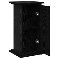 Produktbild för Displayställ med hylla Svart Ek 31 x 30 x 60 cm Konstruerat trä