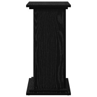 Produktbild för Displayställ med hylla Svart Ek 31 x 30 x 60 cm Konstruerat trä