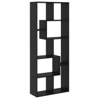 Produktbild för Bokskåp Svart Ek 67 x 25 x 162 cm Konstruerat trä
