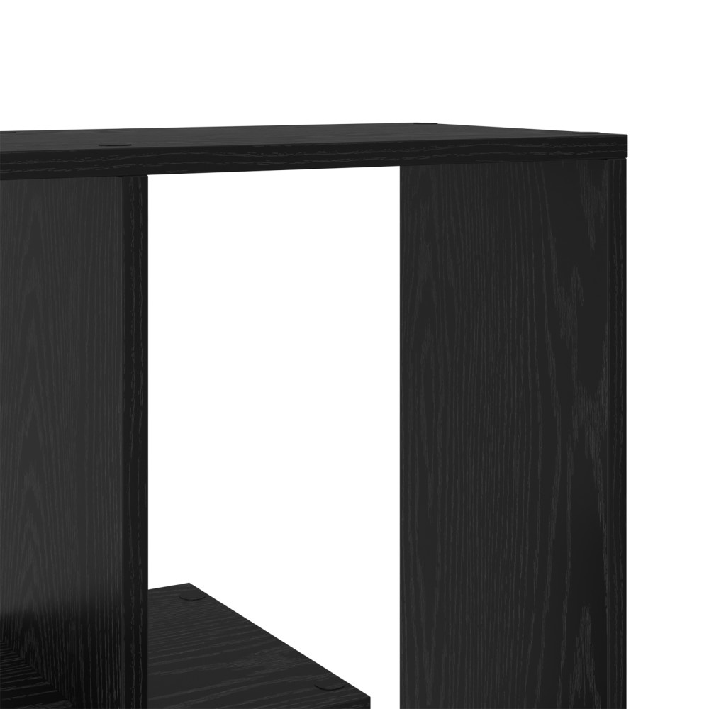Produktbild för Bokskåp Svart Ek 67 x 25 x 162 cm Konstruerat trä