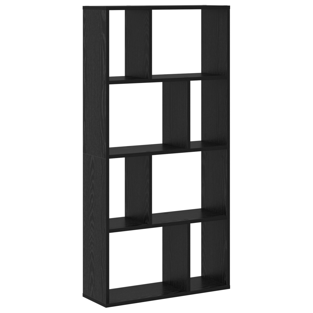 Produktbild för Bokskåp 8 nivåer 60 x 20 x 120,5 cm Konstruerat trä Svart Ek