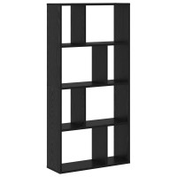 Produktbild för Bokskåp 8 nivåer 60 x 20 x 120,5 cm Konstruerat trä Svart Ek