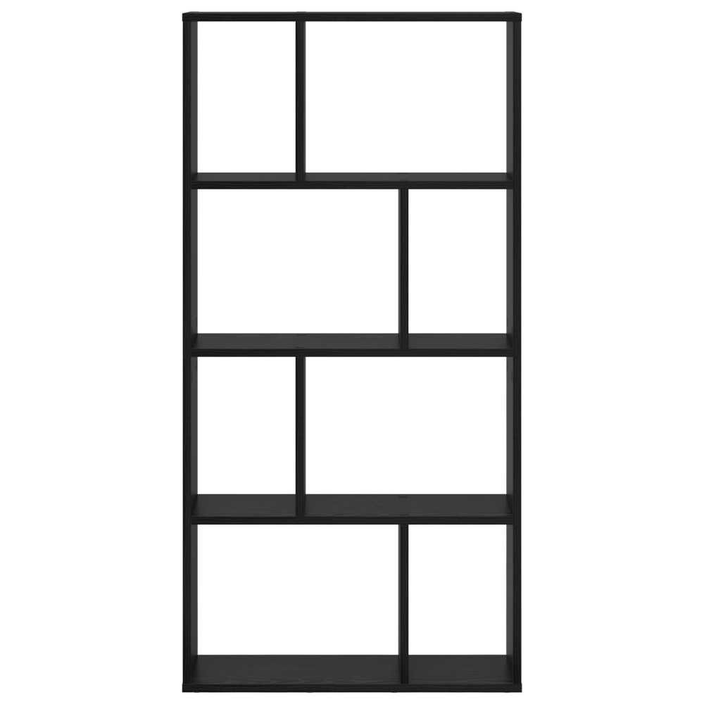 Produktbild för Bokskåp 8 nivåer 60 x 20 x 120,5 cm Konstruerat trä Svart Ek