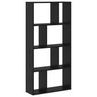Produktbild för Bokskåp 8 nivåer 60 x 20 x 120,5 cm Konstruerat trä Svart Ek