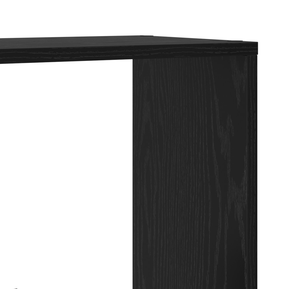 Produktbild för Bokskåp 8 nivåer 60 x 20 x 120,5 cm Konstruerat trä Svart Ek
