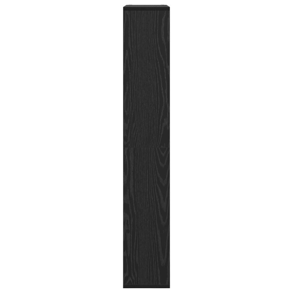 Produktbild för Bokskåp 8 nivåer 72 x 20 x 120,5 cm Konstruerat trä Svart Ek