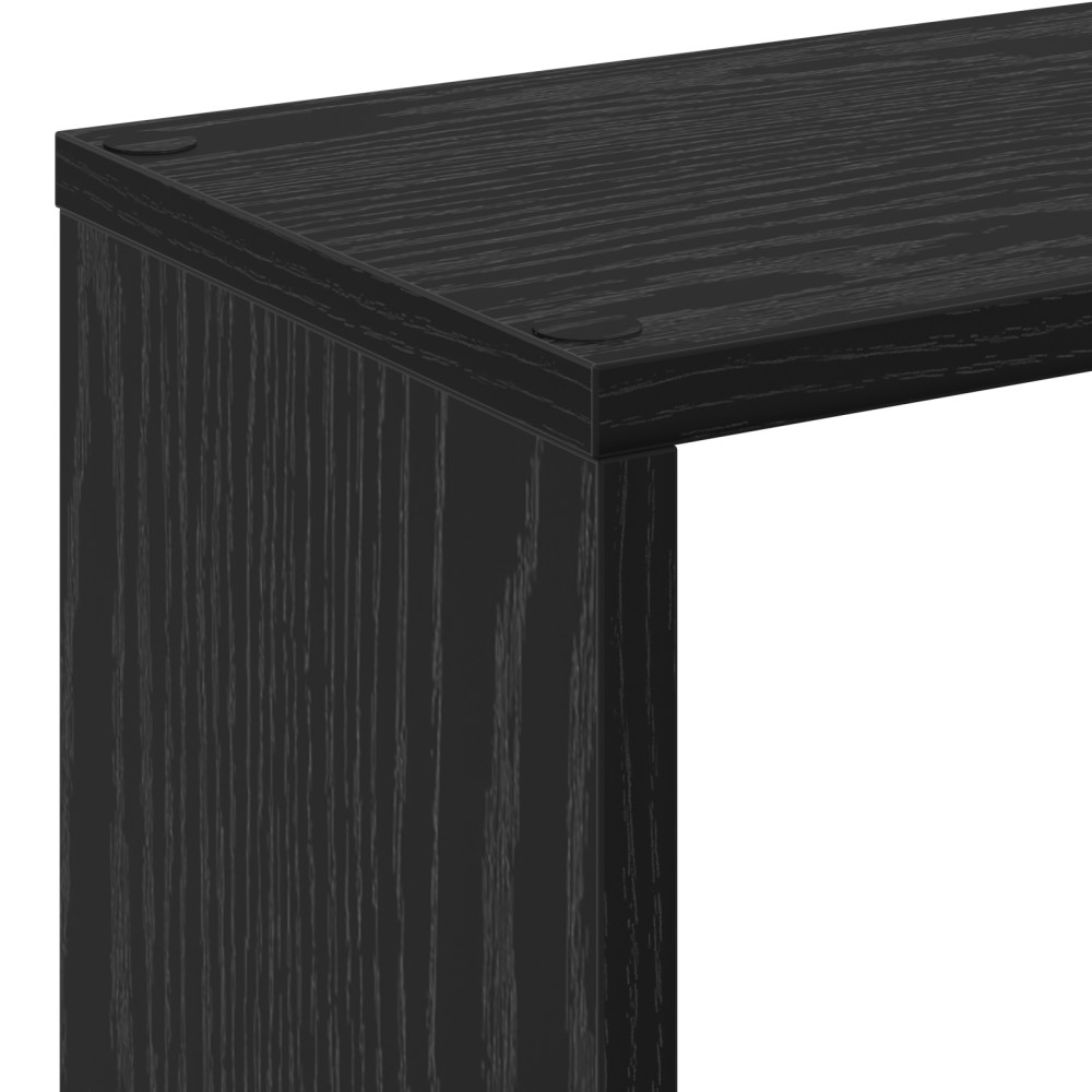 Produktbild för Bokskåp 8 nivåer 72 x 20 x 120,5 cm Konstruerat trä Svart Ek