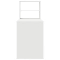 Produktbild för Skrivbord med hylla Vit 113 x 54 x 120 cm Konstruerat trä