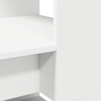 Produktbild för Skrivbord med hylla Vit 113 x 54 x 120 cm Konstruerat trä
