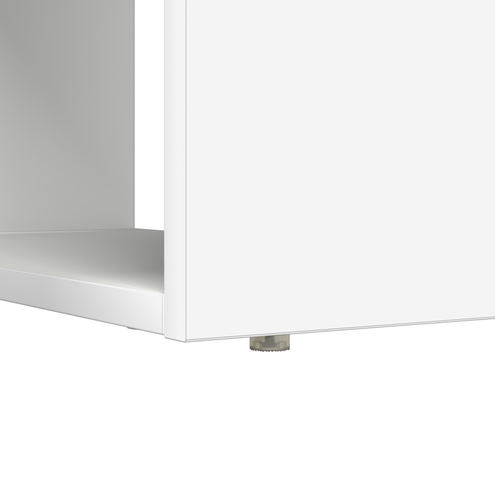 Produktbild för Skrivbord med hylla Vit 113 x 54 x 120 cm Konstruerat trä