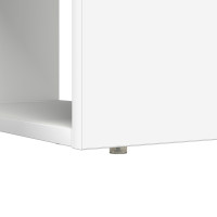 Produktbild för Skrivbord med hylla Vit 113 x 54 x 120 cm Konstruerat trä