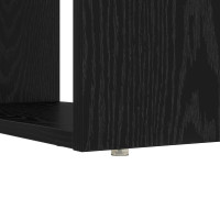 Produktbild för Skrivbord med hylla Svart Ek 113 x 54 x 120 cm Konstruerat trä