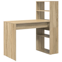 Produktbild för Skrivbord med hylla Sonoma-ek 113 x 54 x 120 cm Konstruerat trä