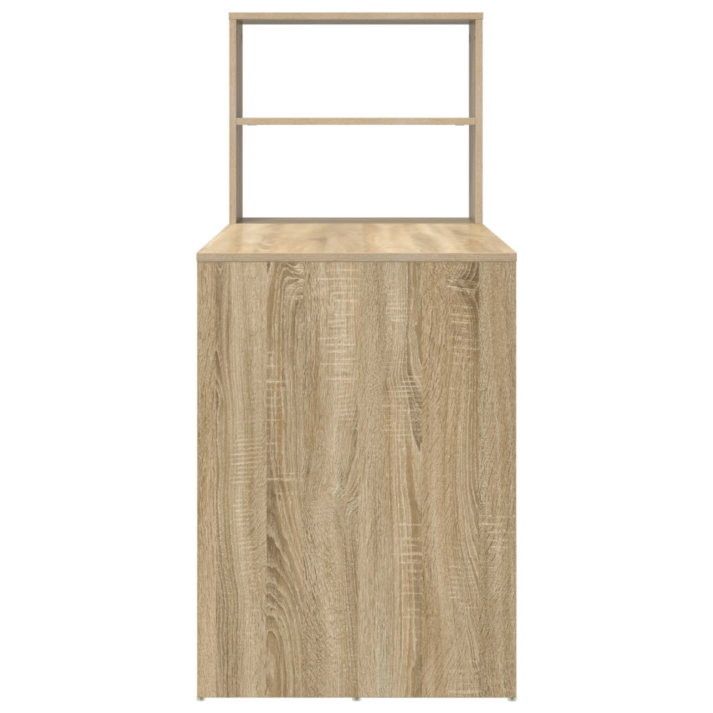 Produktbild för Skrivbord med hylla Sonoma-ek 113 x 54 x 120 cm Konstruerat trä