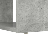 Produktbild för Skrivbord med hylla Betonggrå 113 x 54 x 120 cm Konstruerat trä