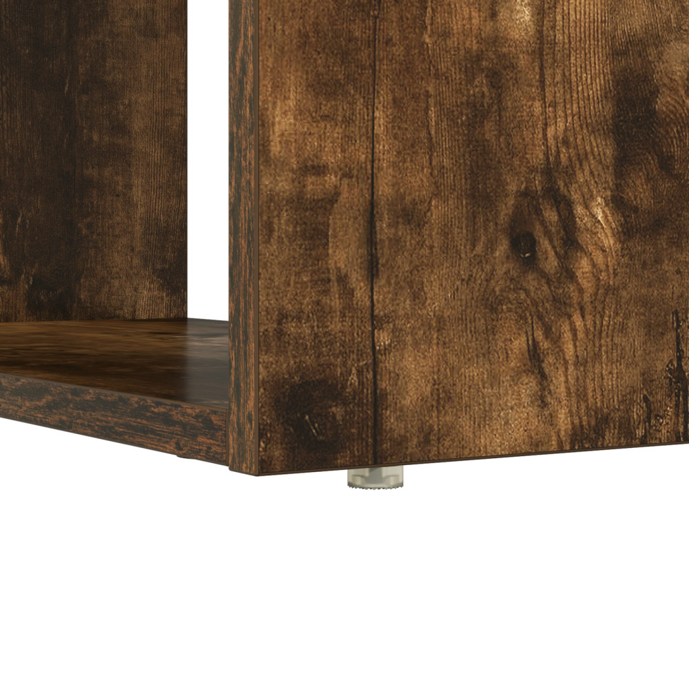 Produktbild för Skrivbord med hylla Rökt ek 113 x 54 x 120 cm Konstruerat trä