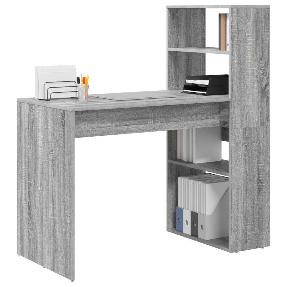 Produktbild för Skrivbord Grå Sonoma 113 x 54 x 120 cm Konstruerat trä