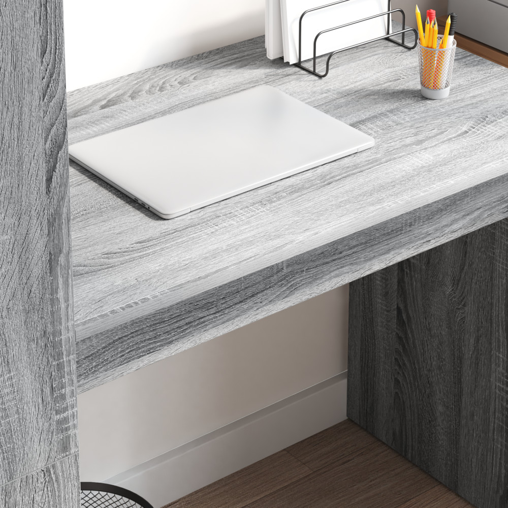 Produktbild för Skrivbord Grå Sonoma 113 x 54 x 120 cm Konstruerat trä