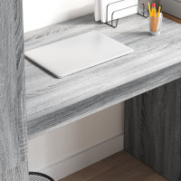 Produktbild för Skrivbord Grå Sonoma 113 x 54 x 120 cm Konstruerat trä