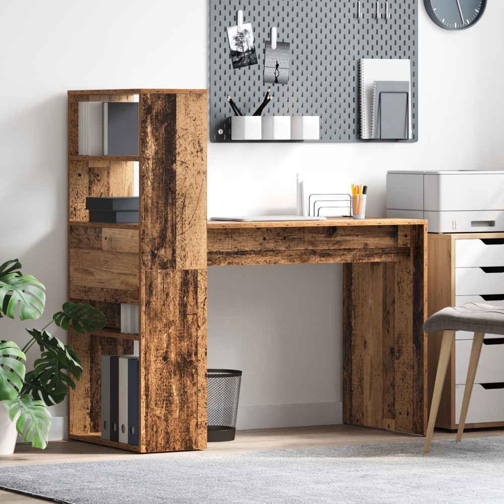 Produktbild för Skrivbord Gammalt trä 113 x 54 x 120 cm Konstruerat trä