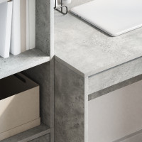 Produktbild för Skrivbord Betonggrå 100 x 50 x 76 cm