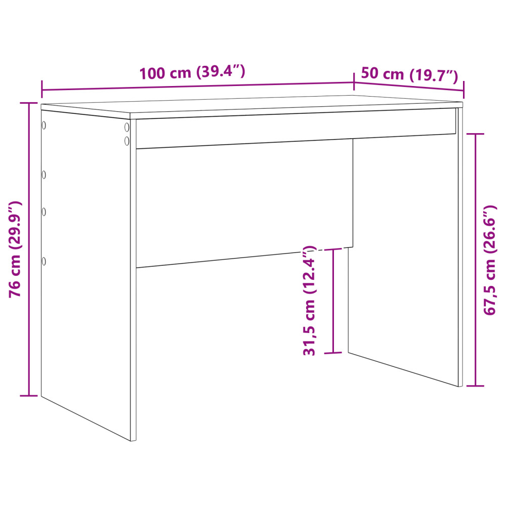 Produktbild för Skrivbord Artisan Ek 100 x 50 x 76 cm