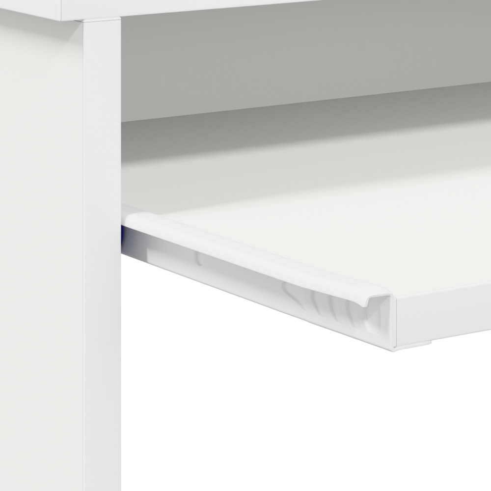 Produktbild för Skrivbord med låda Vit 120,5 x 44 x 88,5 cm Konstruerat trä