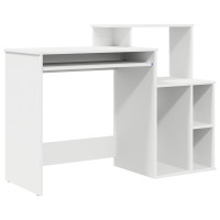 Produktbild för Skrivbord med låda Vit 120,5 x 44 x 88,5 cm Konstruerat trä