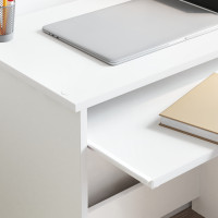 Produktbild för Skrivbord med låda Vit 120,5 x 44 x 88,5 cm Konstruerat trä