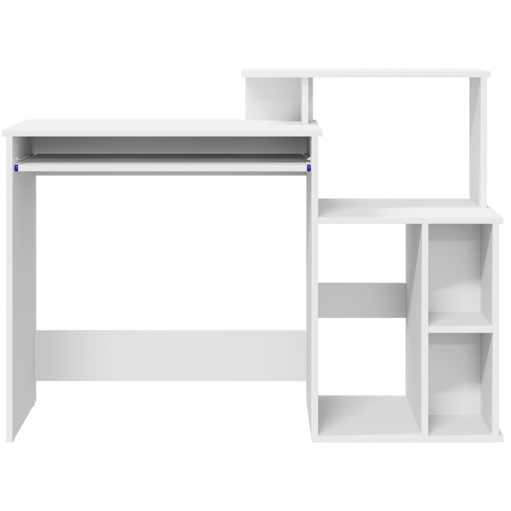 Produktbild för Skrivbord med låda Vit 120,5 x 44 x 88,5 cm Konstruerat trä