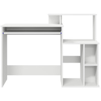 Produktbild för Skrivbord med låda Vit 120,5 x 44 x 88,5 cm Konstruerat trä
