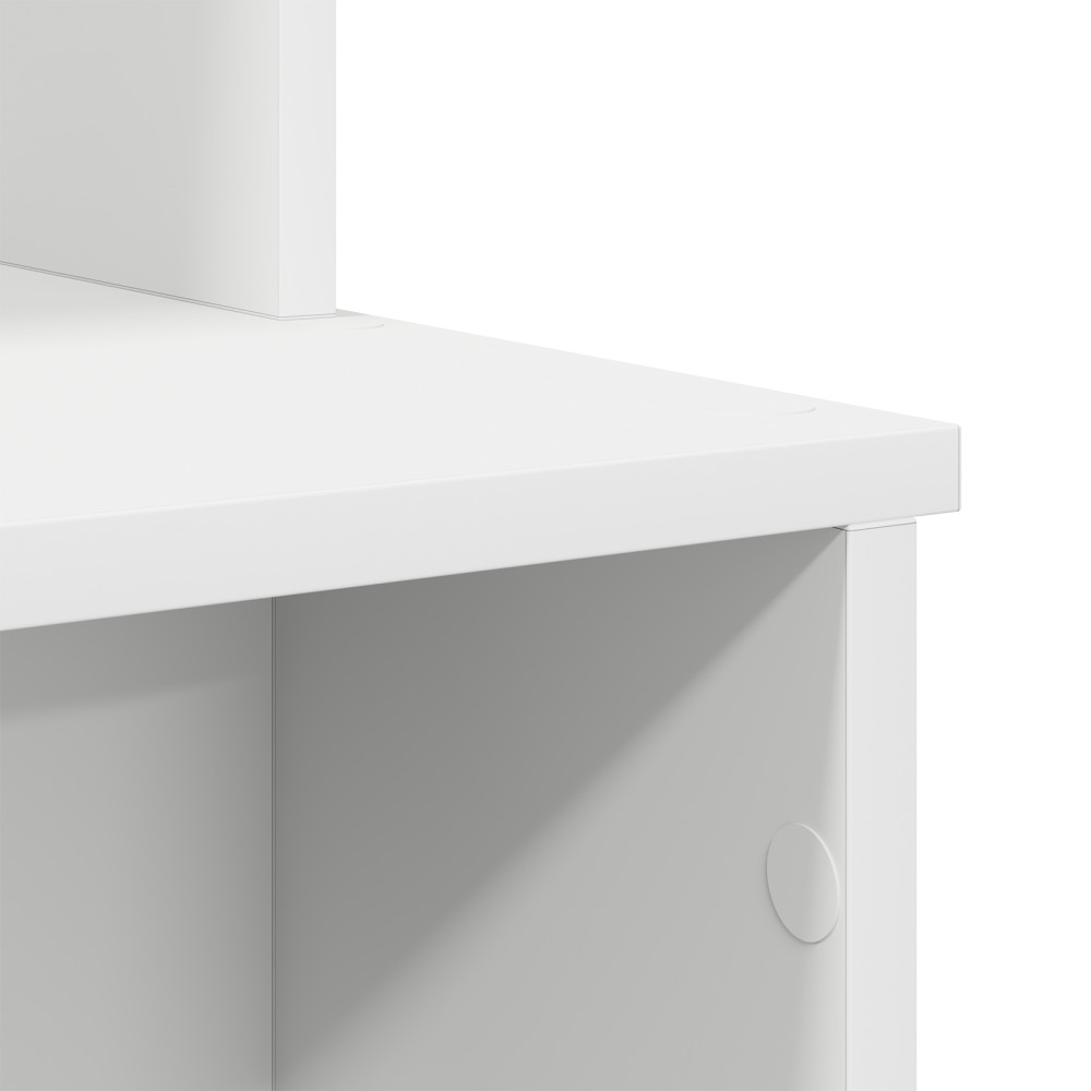 Produktbild för Skrivbord med låda Vit 120,5 x 44 x 88,5 cm Konstruerat trä