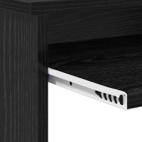 Produktbild för Skrivbord Svart Ek 120,5 x 44 x 88,5 cm Konstruerat trä