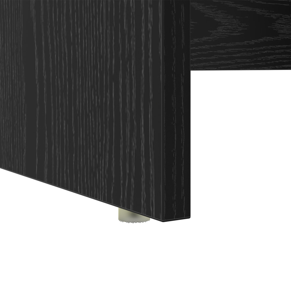 Produktbild för Skrivbord Svart Ek 120,5 x 44 x 88,5 cm Konstruerat trä