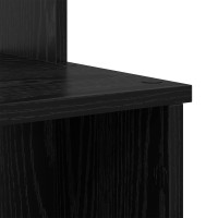 Produktbild för Skrivbord Svart Ek 120,5 x 44 x 88,5 cm Konstruerat trä