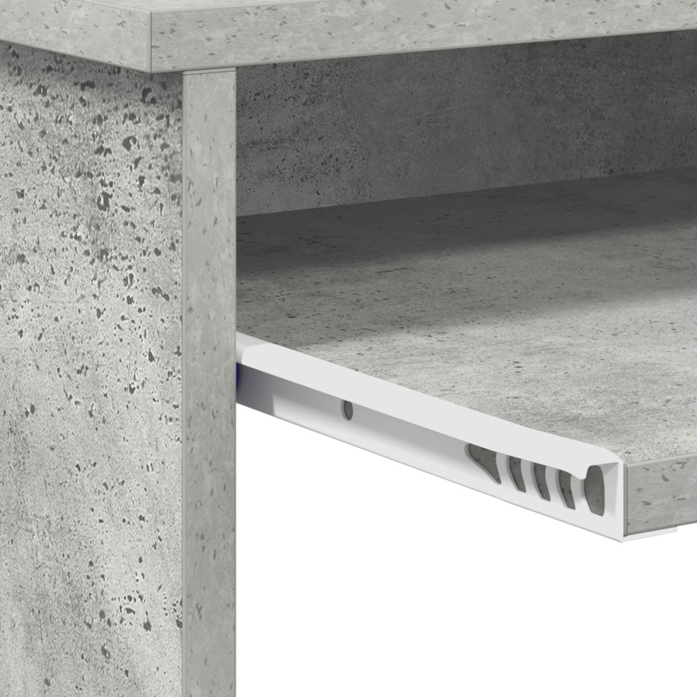 Produktbild för Skrivbord Betonggrå 120,5 x 44 x 88,5 cm Konstruerat trä