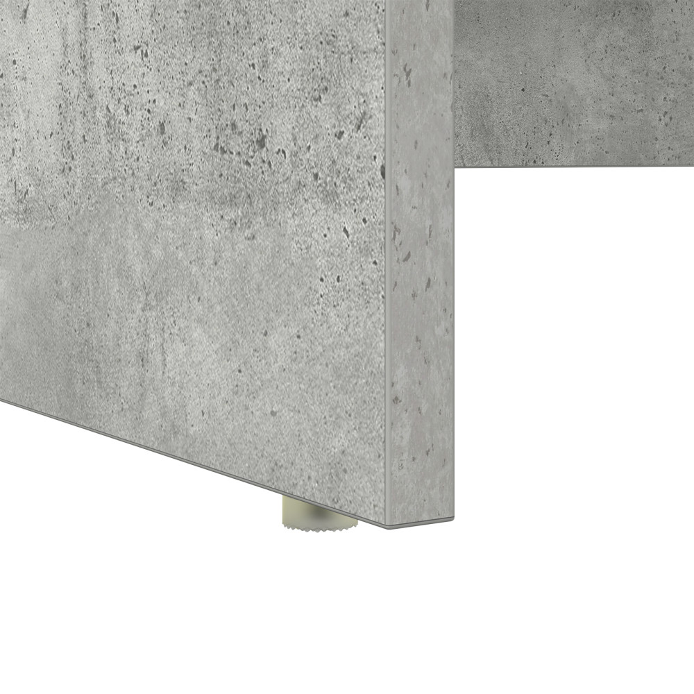 Produktbild för Skrivbord Betonggrå 120,5 x 44 x 88,5 cm Konstruerat trä