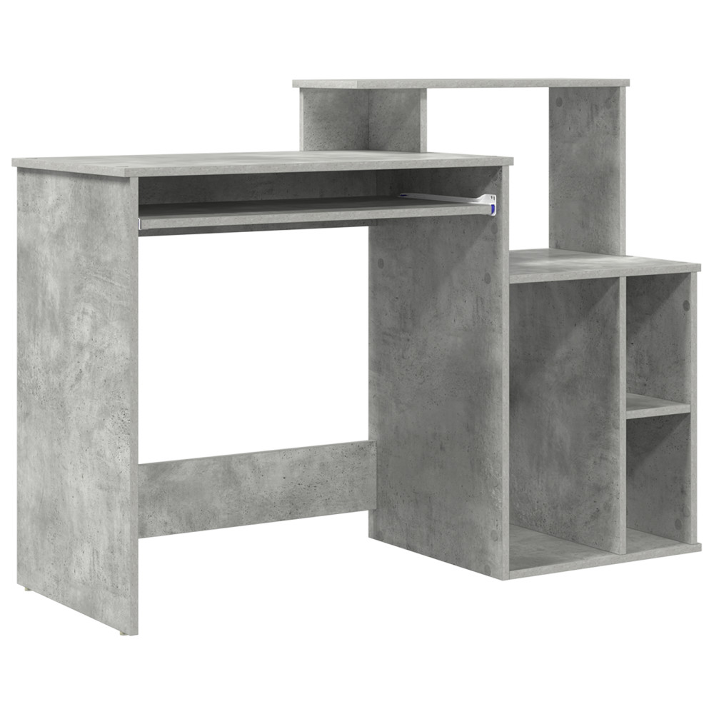 Produktbild för Skrivbord Betonggrå 120,5 x 44 x 88,5 cm Konstruerat trä