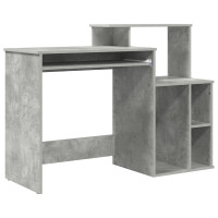 Produktbild för Skrivbord Betonggrå 120,5 x 44 x 88,5 cm Konstruerat trä