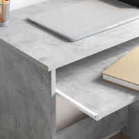 Produktbild för Skrivbord Betonggrå 120,5 x 44 x 88,5 cm Konstruerat trä