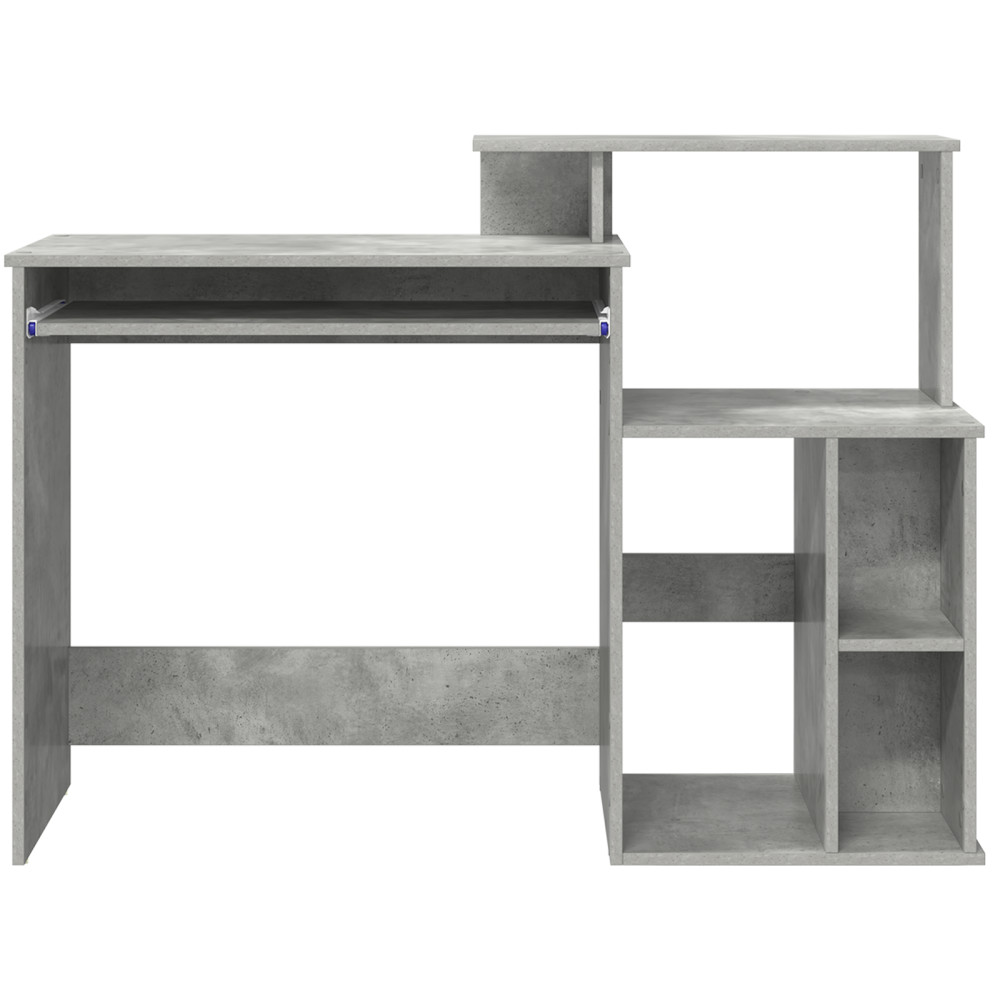 Produktbild för Skrivbord Betonggrå 120,5 x 44 x 88,5 cm Konstruerat trä