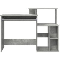 Produktbild för Skrivbord Betonggrå 120,5 x 44 x 88,5 cm Konstruerat trä