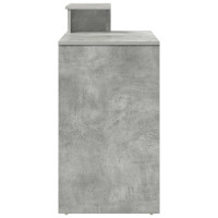 Produktbild för Skrivbord Betonggrå 120,5 x 44 x 88,5 cm Konstruerat trä